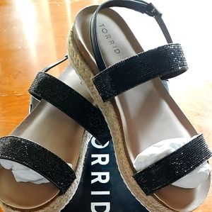 Torrid black rhinestone flatform